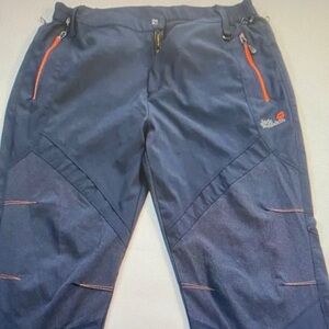 Jack Wolfskin Navy Cargo Pants with Orange Details